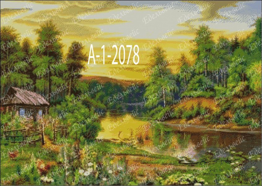 Заготовка для вишивання бісером А-1 Казкова природа А-1-2078 атлас А-1-2078 фото